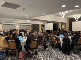 picture of some of the attendees sitting at tables at the National Trades and Apprenticeship Meeting 2023 (Ottawa)